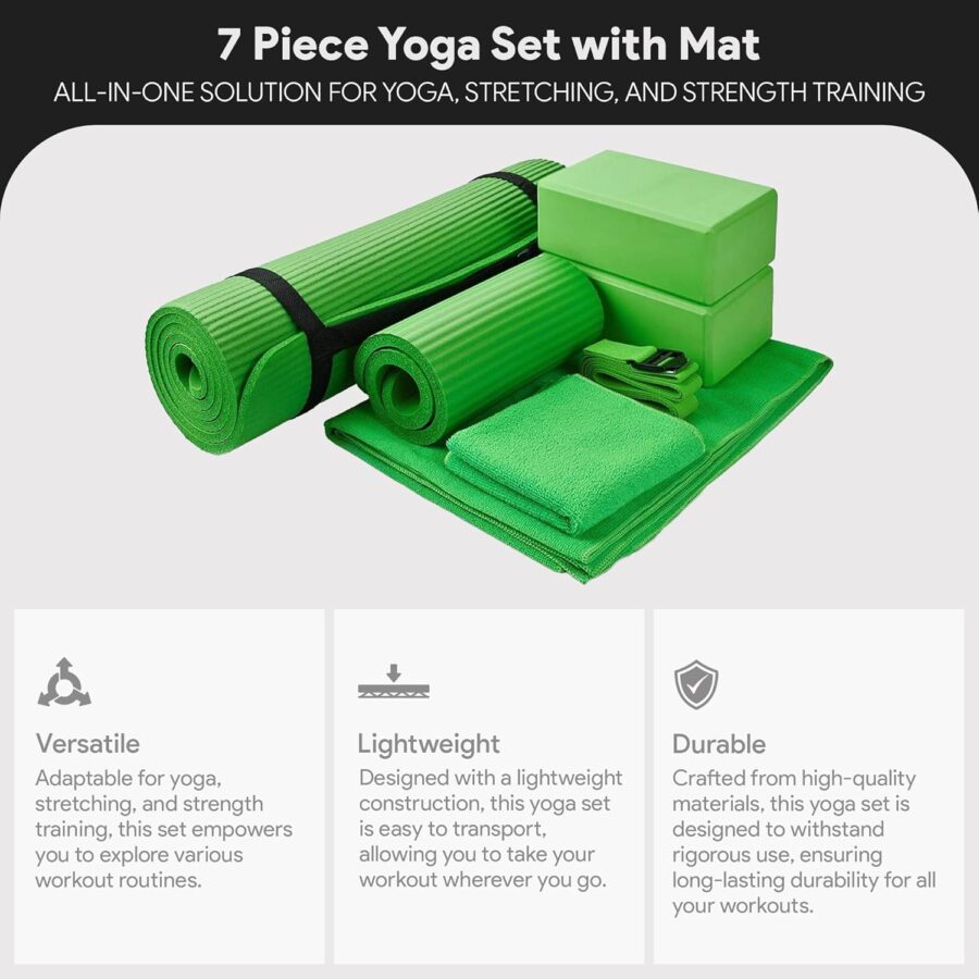 7-Piece Yoga Set – Green - Image 8